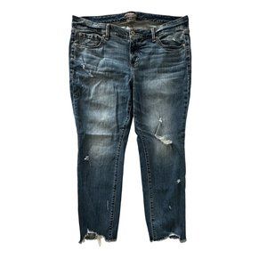 Torrid Jeans Womens Size 16 Boyfriend straight distressed denim vintage stretch